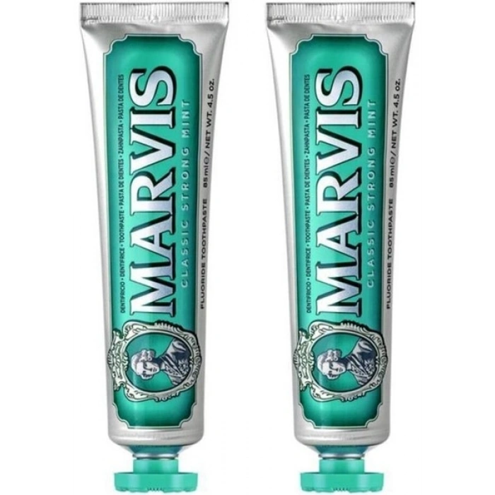 Marvis Classic Strong Mint Ferahlatıcı Diş Macunu 85 ml x 2 Nane Aromalı Özel Formül