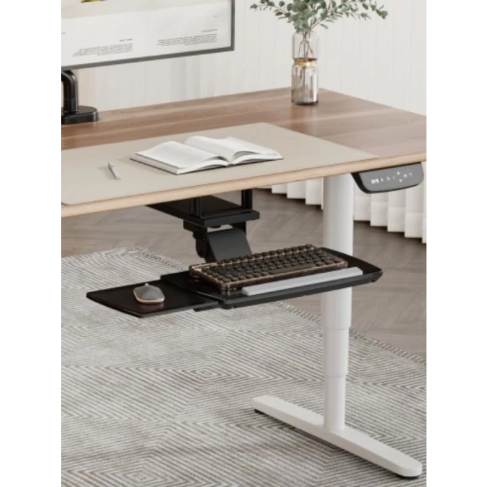Masa Altı Çekilebilir Ayarlanabilir Klavye Rafı