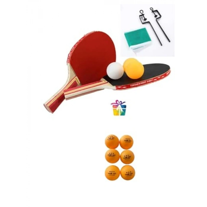 Masa Tenis Seti, 2 Raket ve 3 Top ile Birlikte 6 Adet Pin