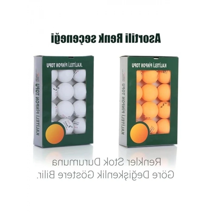 Masa Tenisi Pin Topu, 12 Adet +40 zlı Yapı, Profesyonel