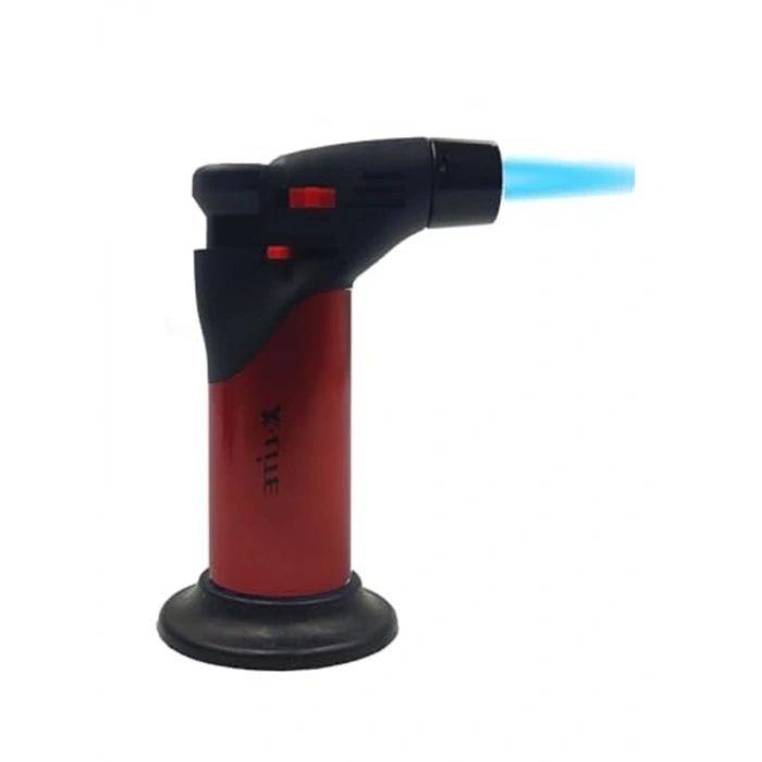 Masa Tipi Pürmüz Alev Çakmak, Parlak Kırmızı ve 11 cm Boyut