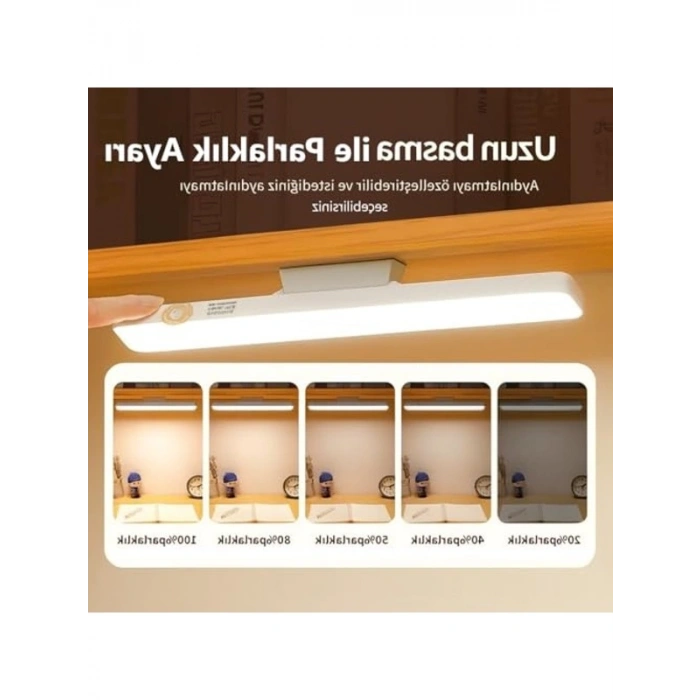 Masa Üstü Dokunmatik 3 Renkli Şarjlı Led Lamba, Okuma Lambası