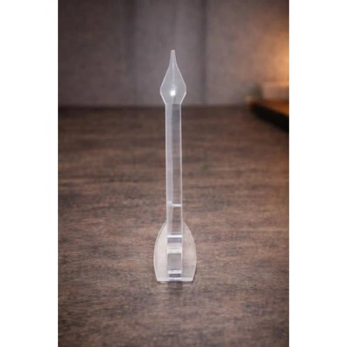 Masaüstü için Şeffaf Akrilik Saat ve Takı Sergileme Standı (12 x 7,5 cm)
