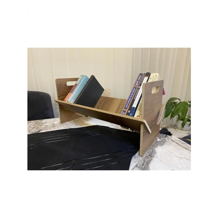 Masaüstü Mini Kitaplık - 50 cm Kitap Düzenleyici