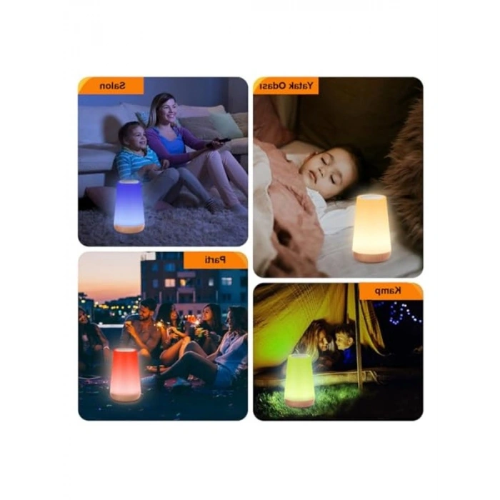 Masaüstü Şarjlı LED Gece Lambası, Pratik Kullanım ve Estetik