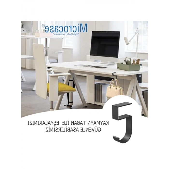 Masaya Monte Kulaklık Tutucu Askı, Gri Renk Seçeneği