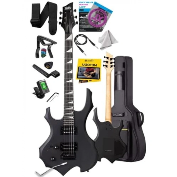 Masif Ağaç Üst Elektro Gitar Seti - H-H Profesyonel