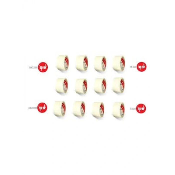 Maskeleme Bandı, 36 mm Genişlik, 30 mt Uzunluk, 12 Adet
