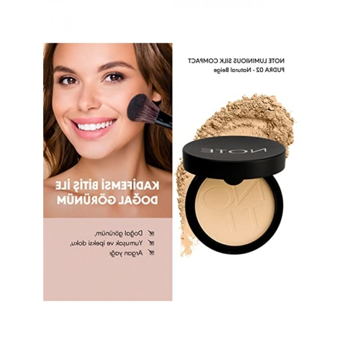 Mat Bitişli Toz Yüz Pudrası 02 Natural Beige