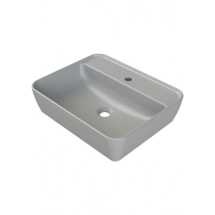 Mat Gri One 55X45 cm Lavabo (Batarya Delikli)