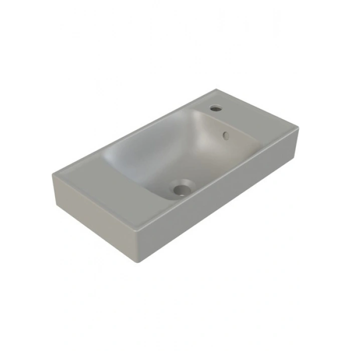 Mat Gri Sharp 60X30 cm Sağ Delikli Etajerli Lavabo