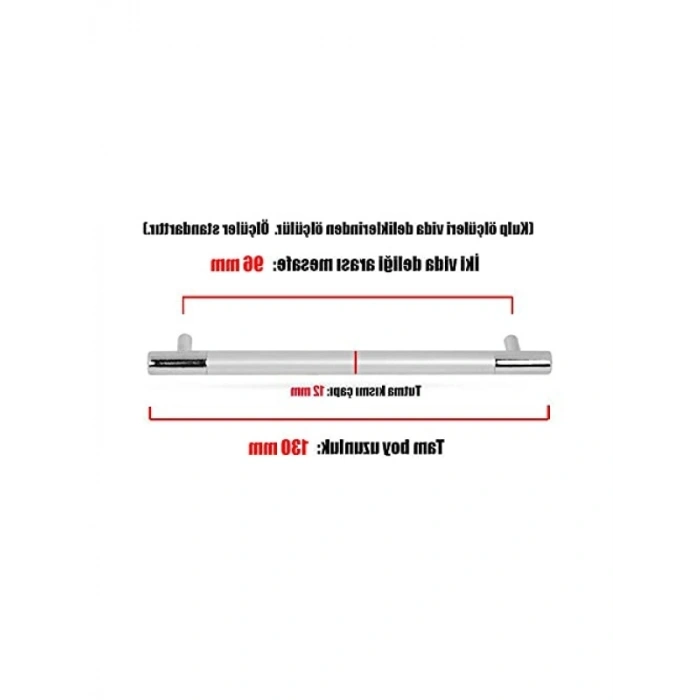 Mat Krom 96 mm Çekmece Dolap Kapak Kulp