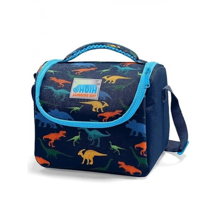 Mat Polyester Dinazor Tasarımlı Çocuk Beslenme Çantası
