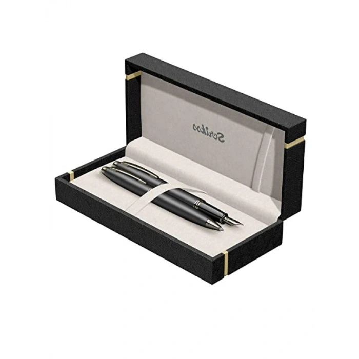 Mat Siyah Dolma Kalem ve Tükenmez Kalem Seti