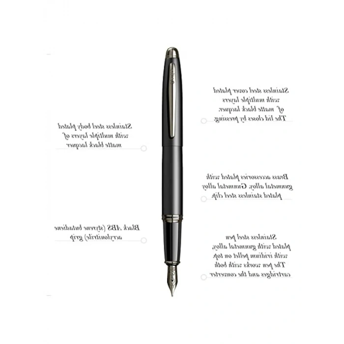 Mat Siyah Dolmakalem - Krom Detaylı