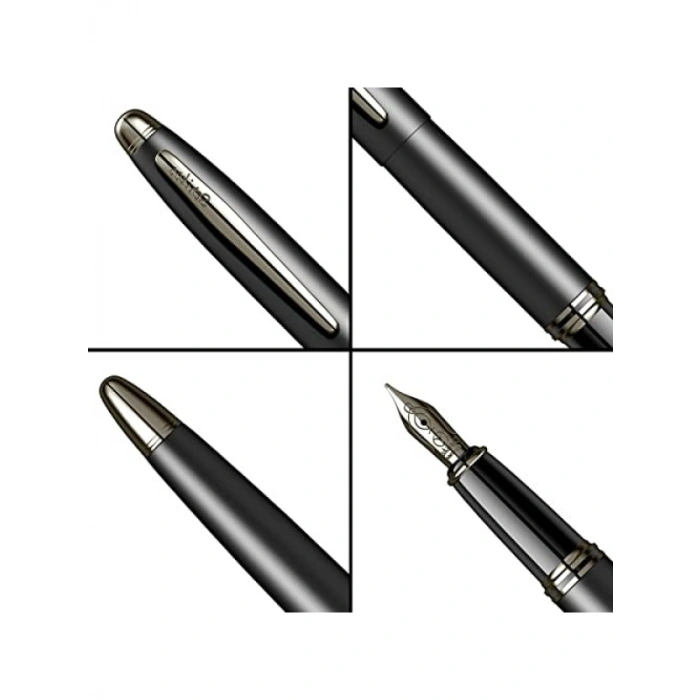 Mat Siyah Dolmakalem - Krom Detaylı