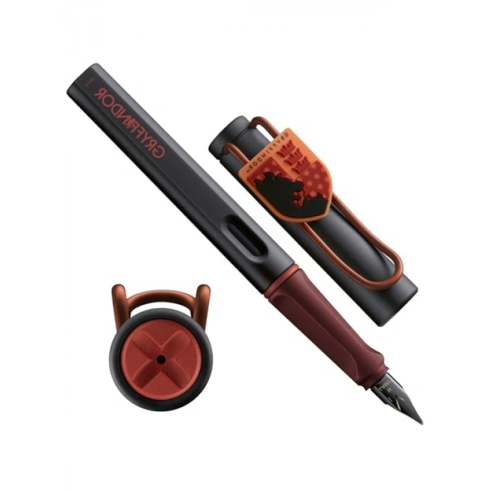 Mat Siyah Gövdeli Ergonomik Dolma Kalem - Gryffindor Temalı