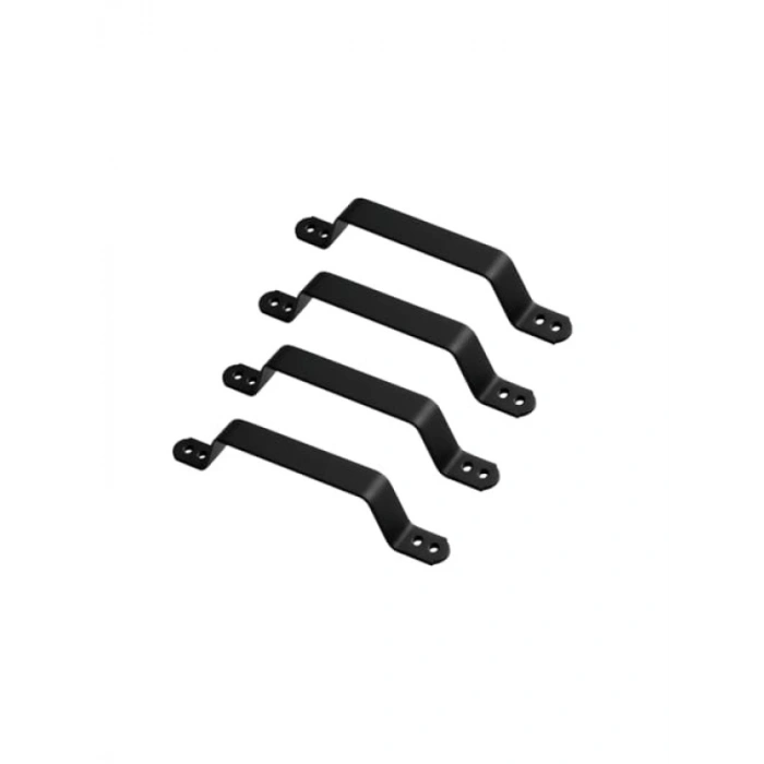 Mat Siyah Metal El Tutamağı - 4 Adet, 17 cm Çekme Kolu