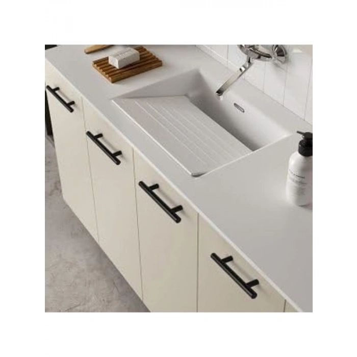 Mat Siyah Paslanmaz Metal Kulp, 96-320 mm Arası Boyut Seçenekleri