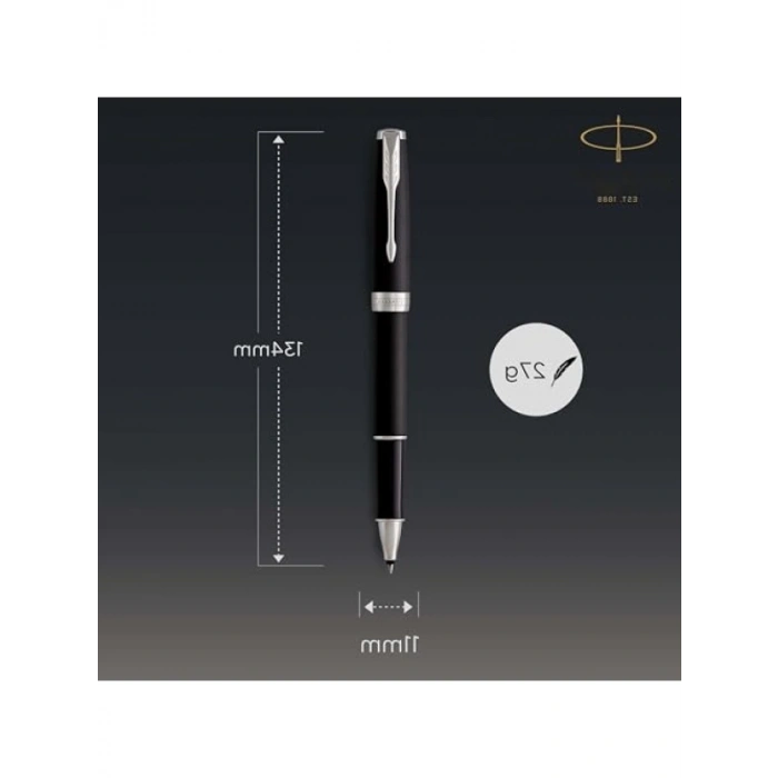 Mat Siyah Roller Kalem - Paslanmaz Çelik