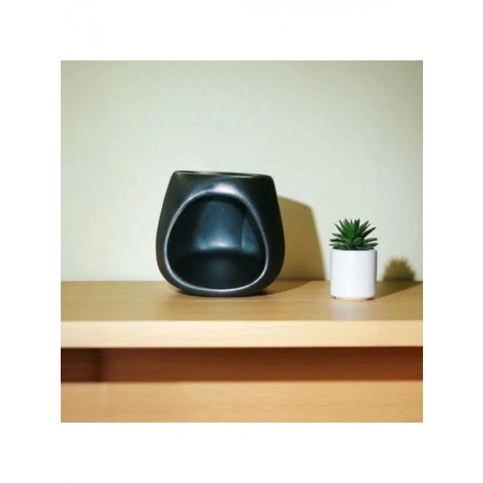 Mat Siyah Seramik Buhurdanlık