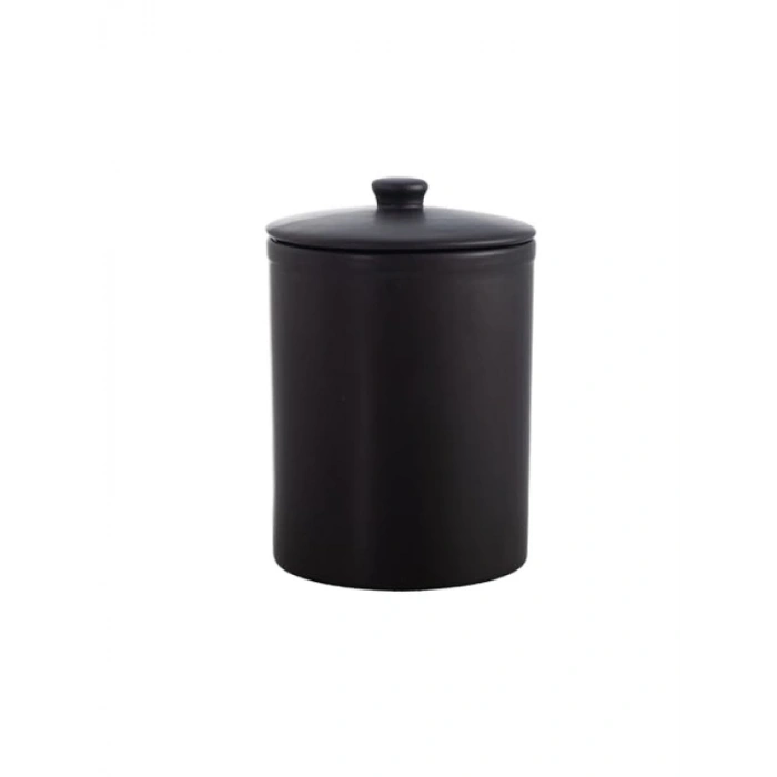 Mat Siyah Seramik Çöp Kovası - 3 Lt