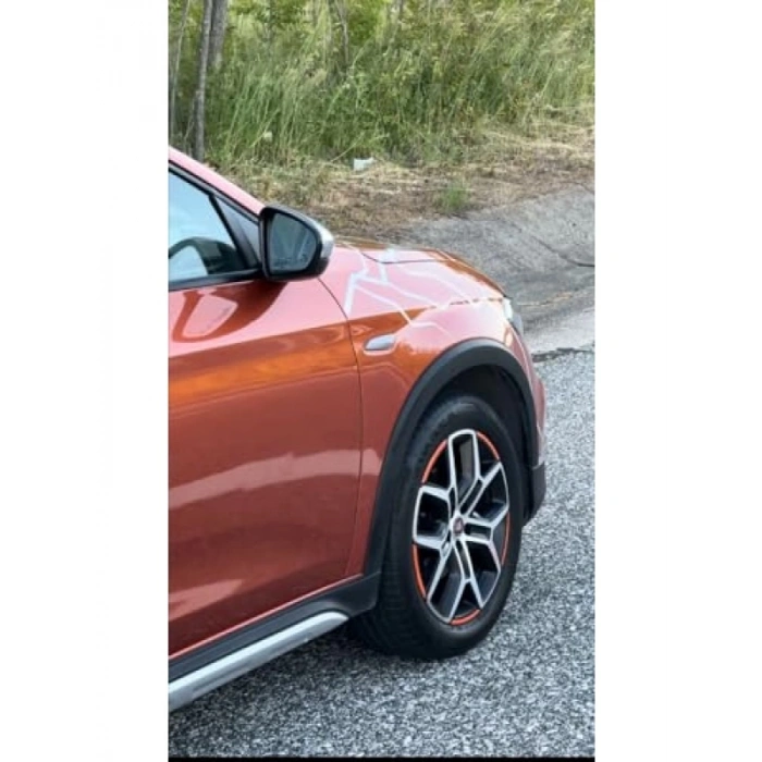 Mat Turuncu Jant Sticker Seti - Egea Cross Uyumlu