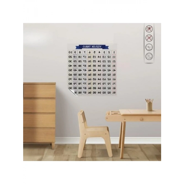 Matematik Öğreten Yüzlük Tablo - Yapışkansız Statik