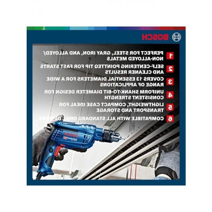 Matkap Ucu Seti, 10 Parça, Ahşap ve Metal İçin Uygun