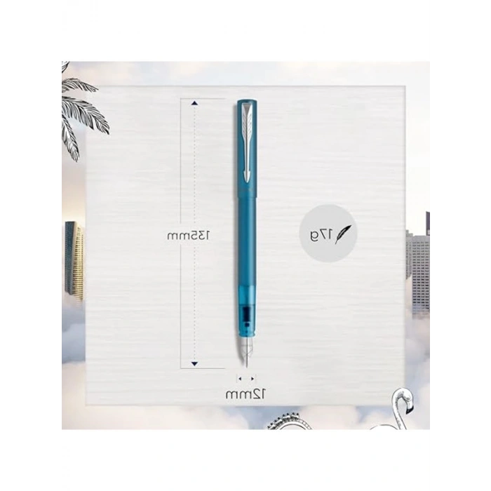 Matte Teal Renkli Dolma Kalem