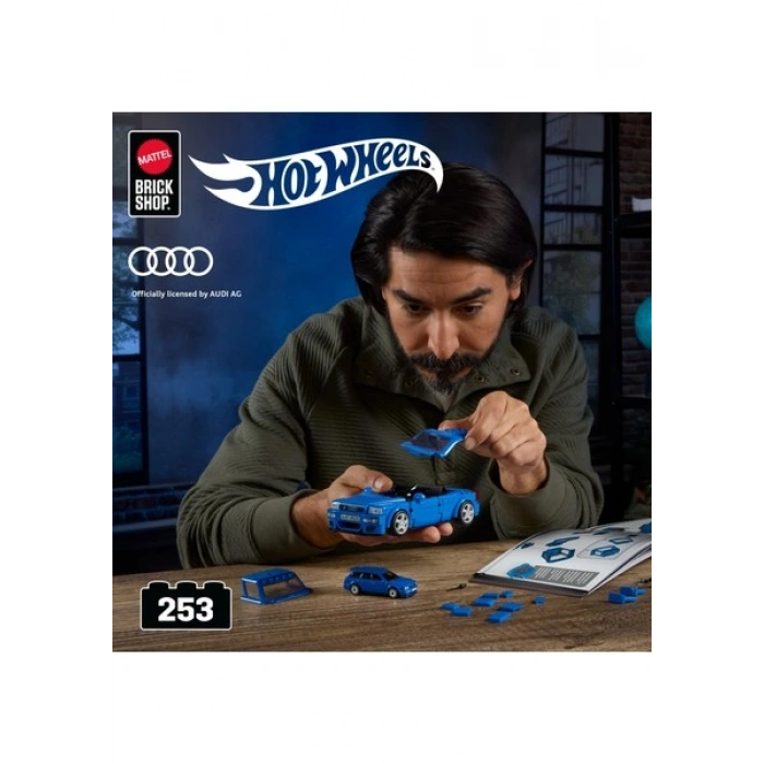 Mattel Brick Shop™ Hot Wheels® Speed Serisi - 94 Audi Avant Rs2 Yapı Oyuncağı Seti (252 Parça), Koleksiyoncular Için