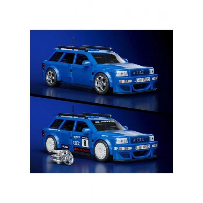 Mattel Brick Shop™ Hot Wheels® Speed Serisi - 94 Audi Avant Rs2 Yapı Oyuncağı Seti (252 Parça), Koleksiyoncular Için