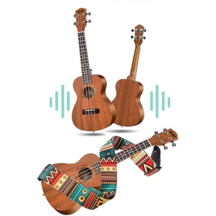Maun Tenör Ukulele Seti - Softcase, Capo ve Aksesuarlarla Birlikte