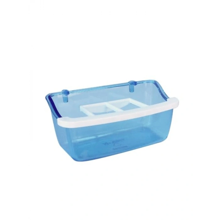 Mavi 10 cm Izgaralı Kuş Yemlikleri, 36 Adet