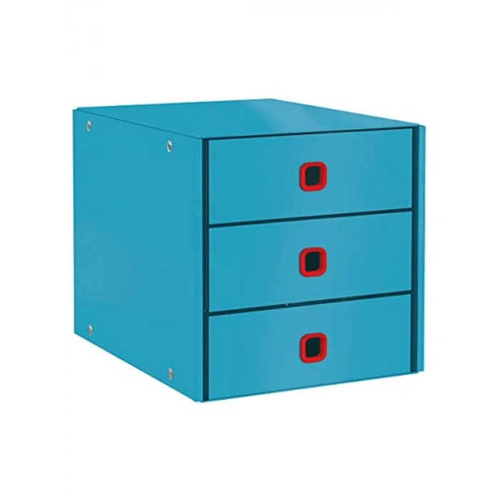 Mavi 3 Çekmeceli Evrak Rafı