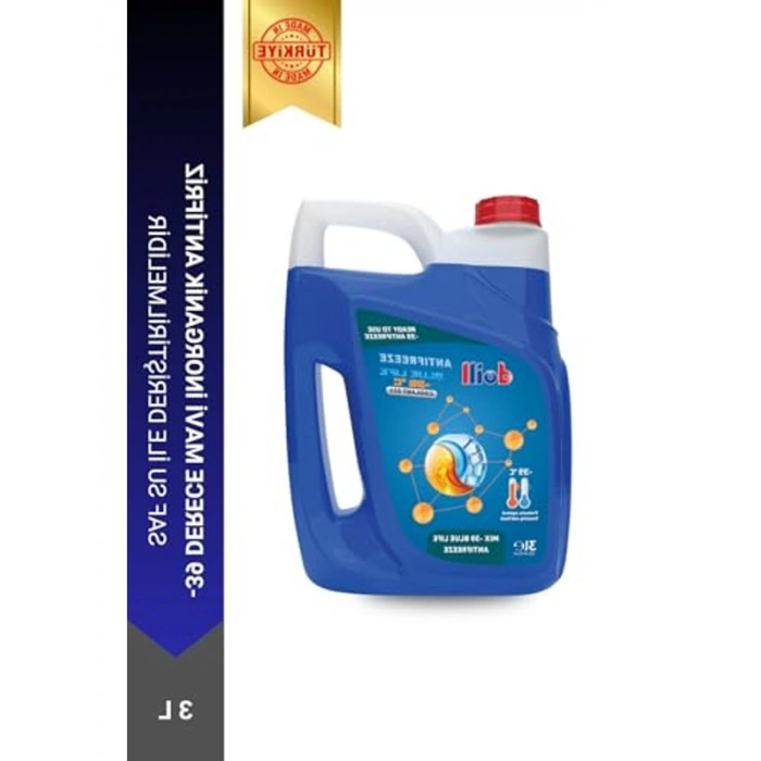 Mavi Antifiriz, -39 Derece Hazır Karışım, 3 Litre