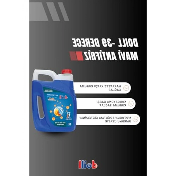 Mavi Antifiriz, -39 Derece Hazır Karışım, 3 Litre