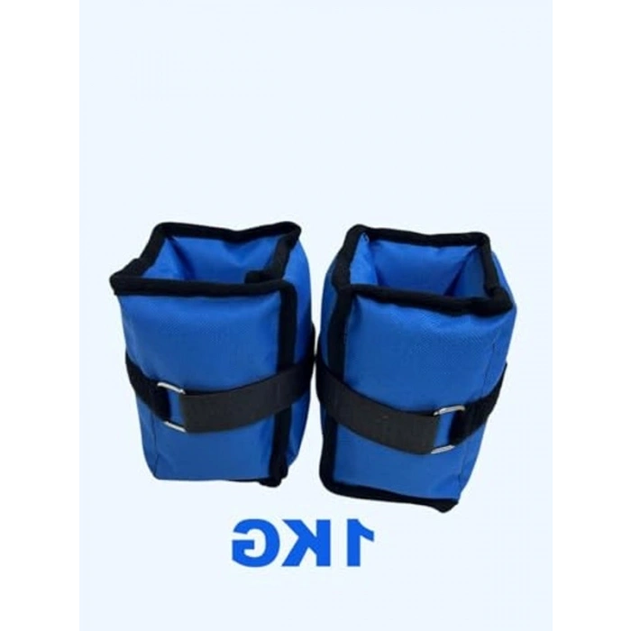 Mavi Ayarlanabilir Bantlı Bilek Ağırlıkları, 2 Adet Set