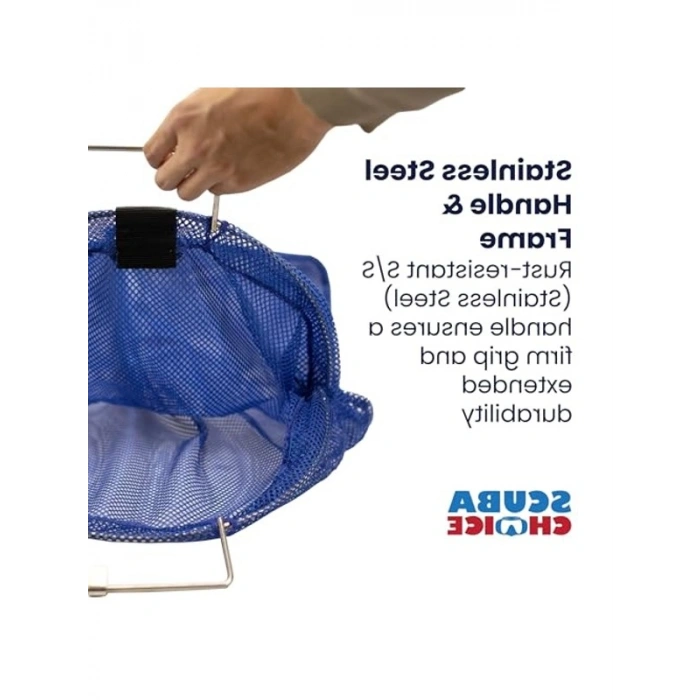 Mavi Balık Çantası, Paslanmaz Çelik Tel Saplı