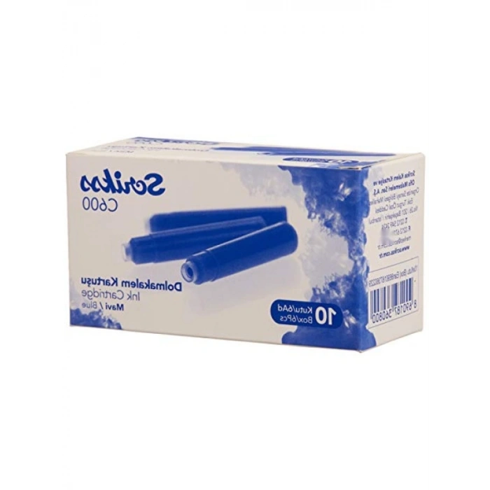 Mavi Dolma Kalem Kartuşu, 6lı Blister Paket