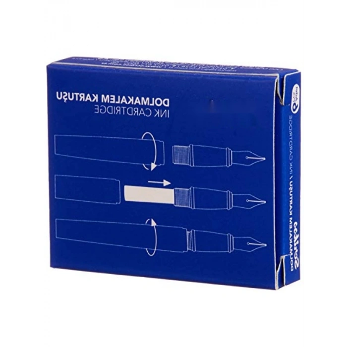 Mavi Dolma Kalem Kartuşu, 6lı Blister Paket