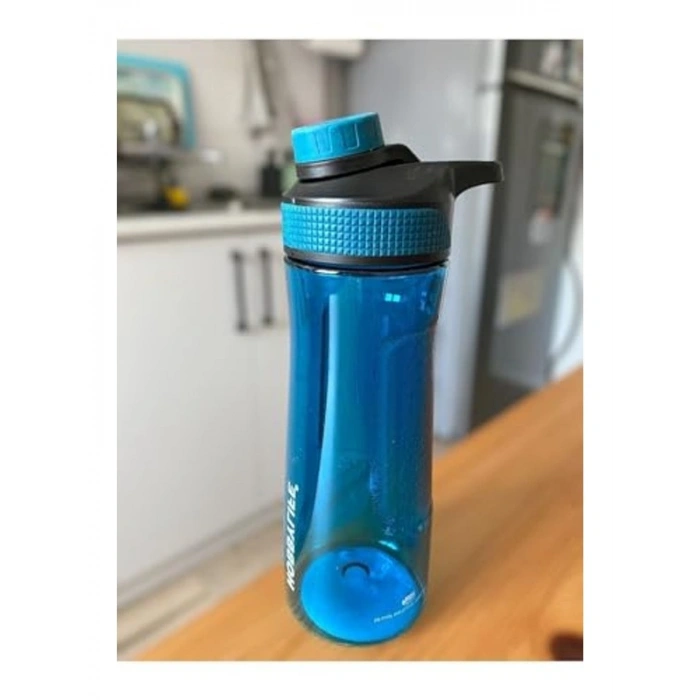 Mavi Gövde ile 730 ml Su Matarası, Ofis ve Spor İçin