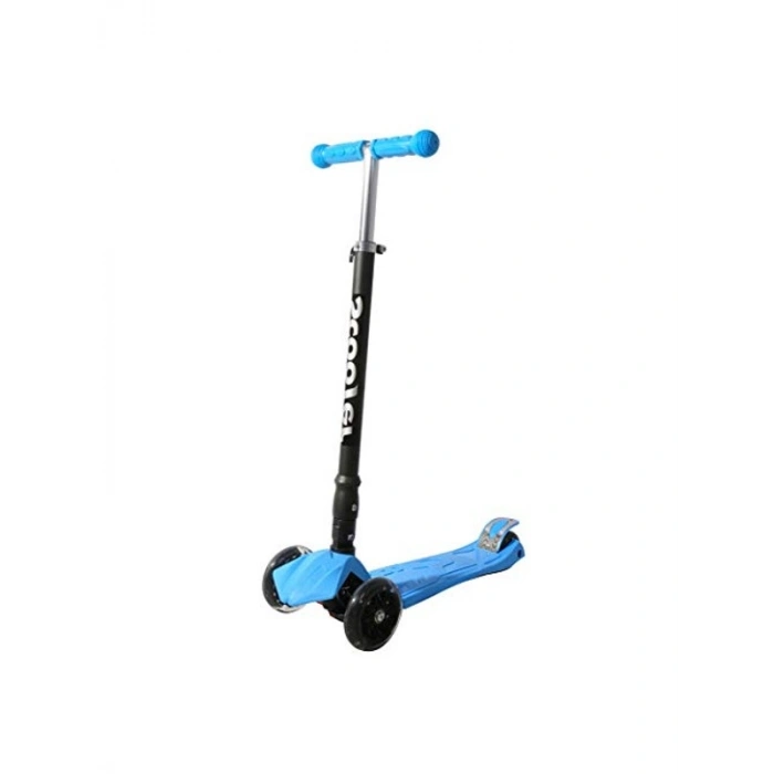Mavi Işıklı Tekerlekli Scooter, Eğlenceli ve Güvenli