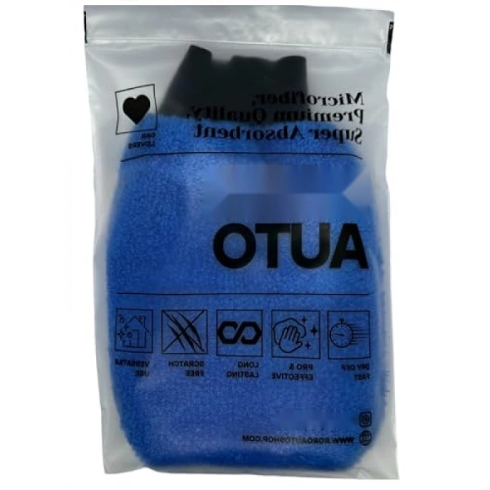 Mavi Mikrofiber Araç Yıkama Eldiveni