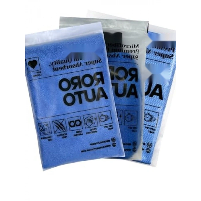 Mavi Mikrofiber Yıkama & Kurulama Seti - Yıkama Eldiveni ve Cam Bezi