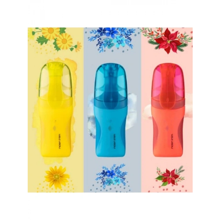 Mavi Mini Fosforlu Kalem - Ergonomik Tasarım, Su Bazlı Mürekkep