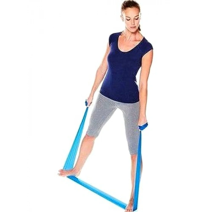 Mavi Pilates Bandı - 94 cm x 7 cm Egzersiz Lastiği