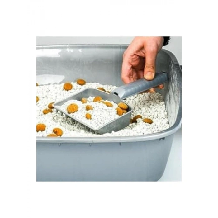 Mavi Plastik Kedi Kumu Temizleme Eleme Küreği