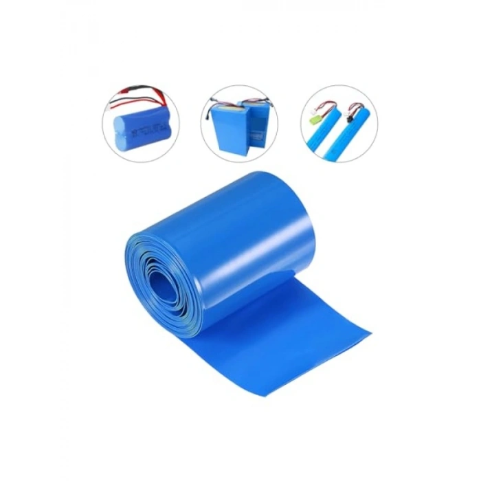 Mavi PVC Isı Büzülme Borusu 75mm, 1 Metre