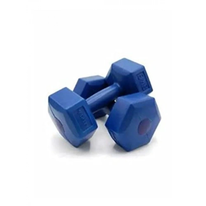 Mavi PVC Kaplamalı 2 Adet Dumbbell Seti